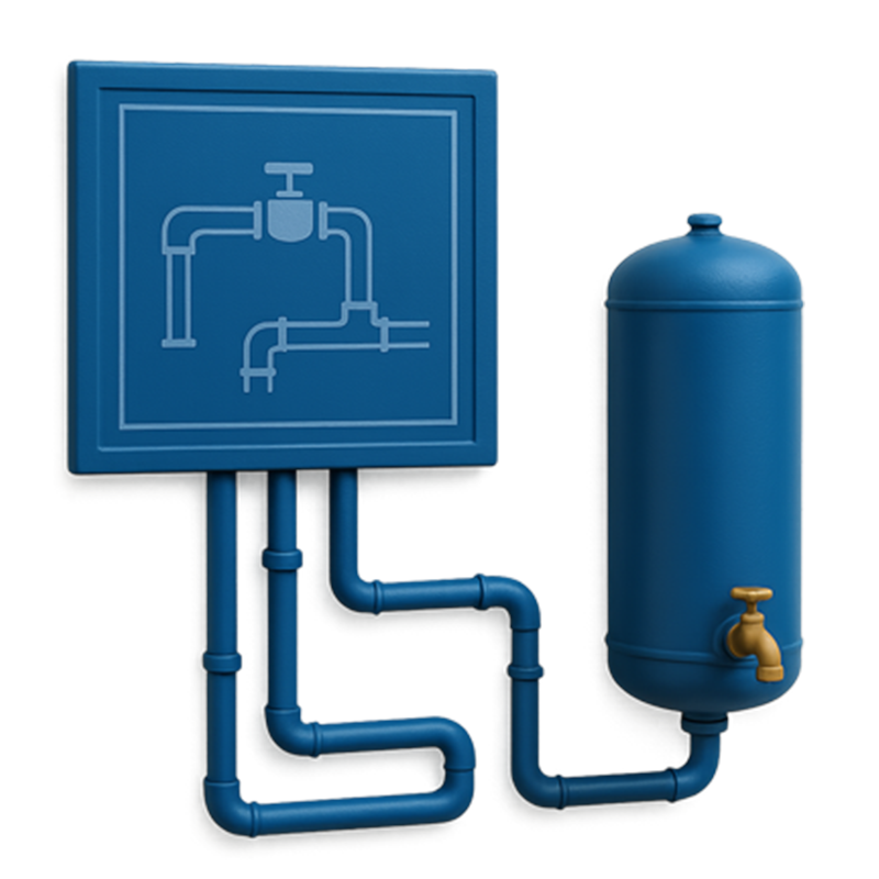 Plumbing system illustration